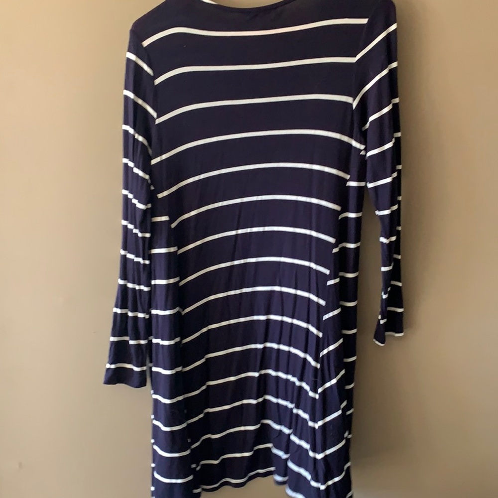 Flowy Blue Long Sleeve Dress